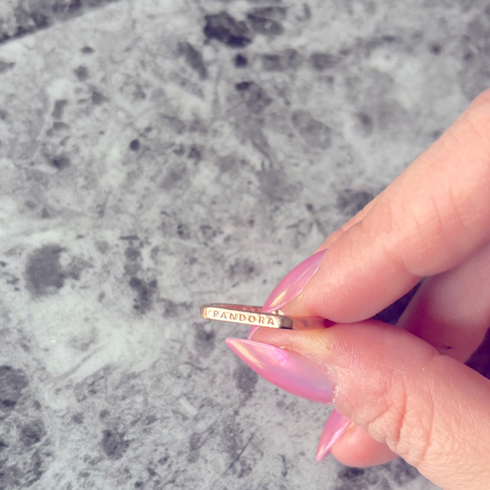 Pandora Logo Bar Ring